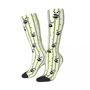 Всесезонная Крутая Мужская Женская Панда с бамбуковыми носками для телят, Баскетбольные носки, Удобные Замечательные подарки