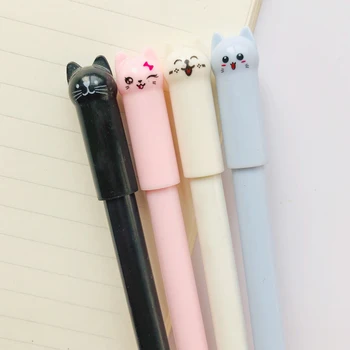 Гелевая ручка Cute Cool Cat Tail студенческие канцелярские принадлежности школьные принадлежности для офиса черные чернила