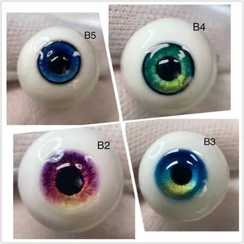 Глазное яблоко куклы BJD подходит для 1/3 1/4 1/6 размера глаз для игрушек, милый узор для глаз в реальном стиле, гипсовые аксессуары для кукол с глазным яблоком
