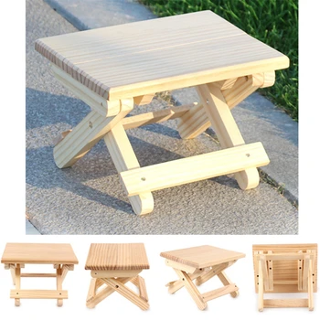 Деревянный складной табурет, детский стул, твердый походный табурет, портативная бытовая мебель из массива дерева, стул для рыбалки, Маленькая скамейка, Квадратный табурет