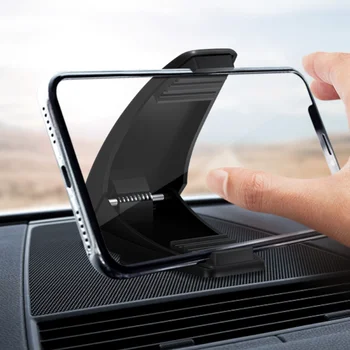 Держатель для телефона на приборной панели автомобиля, вращающийся на 360 Градусов кронштейн, Универсальная автоматическая нескользящая простая подставка для GPS, аксессуары для Samsung Xiaomi iPhone
