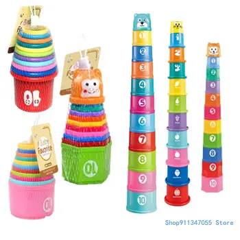 Детские интерактивные радужные чашки большой емкости для творчества, детские красочные игрушки, Прямая доставка