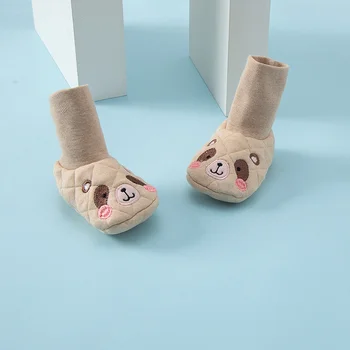 Детские носки для ног, Мягкие осенне-зимние дышащие нескользящие носки с героями мультфильмов, Обувь, Теплые пинетки для новорожденных, носки для малышей