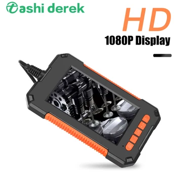 Дисплей 1080P HD Промышленный эндоскоп Камера 8 шт. Светодиодные фонари Экран 4,3 дюйма сливная камера для осмотра канализации с мягким кабелем