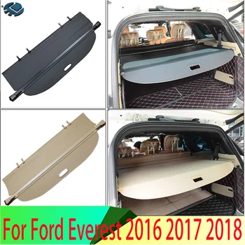 Для Ford Everest 2016 2017 2018 Алюминий + Брезентовая Задняя Грузовая Крышка Уединенный Экран Багажника Защитный Экран Аксессуары Для Теней