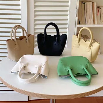 Женская легкая роскошная сумка-тоут, Кожаная стильная сумка через плечо, многофункциональная сумка через плечо, мягкая и износостойкая сумка
