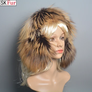 Женские Модные наушники из натурального лисьего меха для Русской зимы, полностью из 100% натурального лисьего меха, Термоусадочная шапочка для девочек
