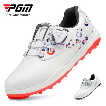 Женские туфли для гольфа PGM, женская спортивная обувь с ремешком на ручке, водонепроницаемые противоскользящие женские легкие мягкие дышащие кроссовки XZ242