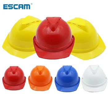 Защитные каски с логотипом ESCAM, дышащие строительные рабочие защитные шлемы, ABS-защита спасательных шлемов