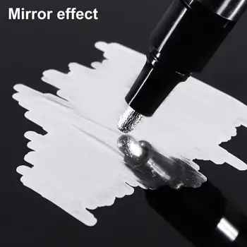 Зеркальный хромированный маркер, жидкий хромированный маркер, Перманентная жидкая краска, ручки для художественных проектов 