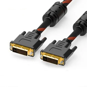 Кабель DVI 24 + 1 двухканальный кабель высокой четкости для подключения к настольному компьютеру, монитор DVI, видеокабель из чистой меди