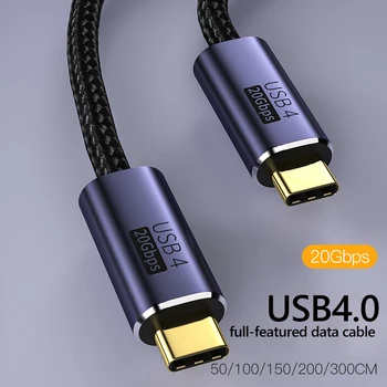 Кабель USB C к USB Type C для MacBook Pro Quick Charge PD 100 Вт 5A Быстрая зарядка для Samsung Xiaomi 20 Гбит/с 8 К 60 Гц Зарядный кабель