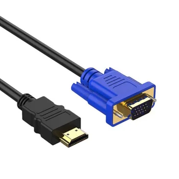 Кабель-конвертер HDMI в VGA HD Аудиокабель D-SUB Штекерный Видеоадаптер Кабельный Вывод для HDTV ПК Компьютерный Монитор Для Телевизора