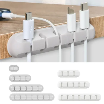 Кабельный Органайзер USB-устройство для Намотки кабеля Гибкие Зажимы для управления кабелем Для Мыши, наушников, автомобильного держателя кабеля