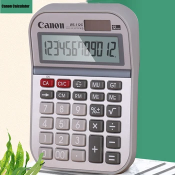 Калькулятор Canon Ws-112g, Настольный Офисный Финансовый Бизнес, предназначенный для небольшого солнечного компьютера