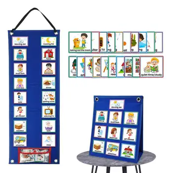 Карманный календарь, наглядная таблица поведения детей, наклейка, Многофункциональный календарь обучения детей, водонепроницаемый, прочный навсегда
