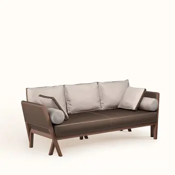 Кожаный диван французского бренда OEM по индивидуальному заказу для гостиной