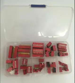 комплект из 1 комплекта DIP-переключателя с шагом 2,54 мм, кодовый переключатель 1/2/3/4/5/6/7/8/9P, комплект бит в штучной упаковке