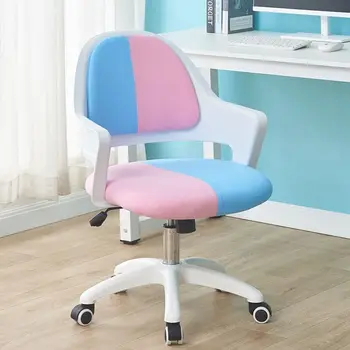 Компьютерное кресло Домашнее Удобное Офисное кресло для длительного сидения Со спинкой, Простое Подъемное Вращающееся кресло