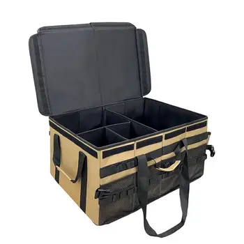 Коробка-органайзер для хранения в багажнике, Регулируемая сумка для хранения на заднем сиденье, сумка для хранения инструментов, Укладка, уборка, Аварийный складной ящик для хранения
