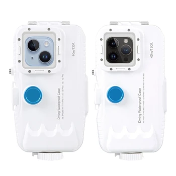 Корпус для подводного телефона ABCD, водонепроницаемый Чехол для подводного фото-Видео телефона для 14 13 12 Pro/ProMax