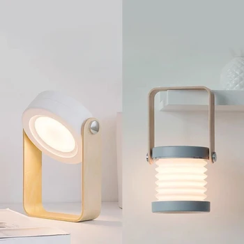 Креативный светодиодный Складной Перезаряжаемый Ночник, Портативный Выдвижной USB, Уличный Портативный светильник, Домашний декор, лампа для спальни