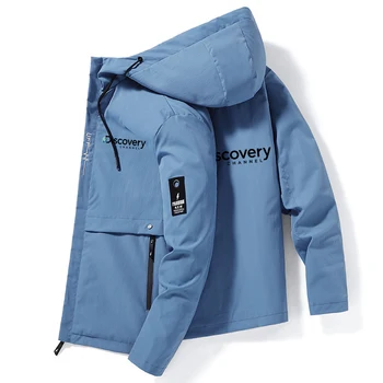 Куртка-бомбер Discovery, весенне-осенняя повседневная куртка, Мужское ветрозащитное пальто на молнии, Рабочая куртка, Модная куртка для приключений на открытом воздухе
