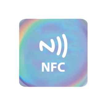 Лазерный фоновый эффект 13,56 МГц Программируемый NFC сенсорный NTAG213 Наклейка с NFC-биркой Эпоксидные этикетки