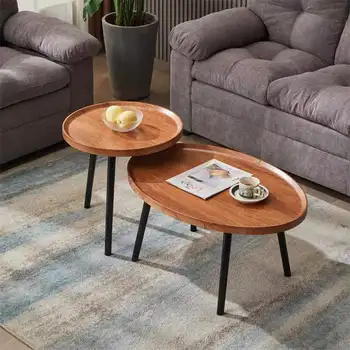 Легкий роскошный журнальный столик в скандинавском стиле для гостиной, бытовой круглый маленький чайный столик, многофункциональный креативный маленький круглый столик