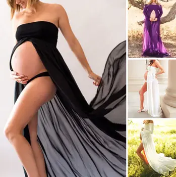 Летние Женские платья для фотосъемки, платье для беременных с открытыми плечами, Одежда для беременных без плеч