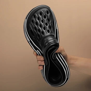 Летние мужские тапочки, женская уличная пляжная обувь на толстой подошве, Индивидуальные тапочки для ванной Комнаты, сандалии 2023 Новинка