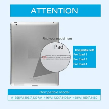 Магнитный Складной Чехол для iPad 2 3 4 Folio Из Искусственной Кожи Чехол Для iPad 2 3 С Подставкой и Держателем Чехлы Smart Tablet Capa A1395 A1396 A1430