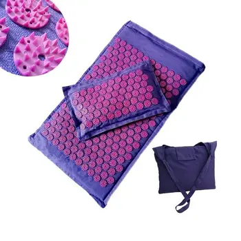 Массажный коврик с подушкой и чехлом коврик с иглами ковер для иглоукалывания одеяло для иглоукалывания для йоги подушка для акупун