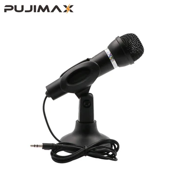 Микрофон PUJIMAX 3,5 мм, домашний стереомикрофон, настольная подставка для ПК, видео YouTube, Skype, чат, Игровой микрофон для записи подкастов