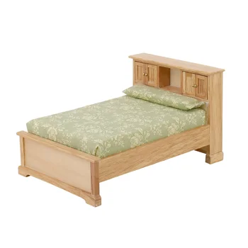 Миниатюрная кровать-кукольный домик в масштабе 1/12, мини-деревянная мебель OB11, кукольный домик, аксессуары для спальни