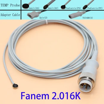 Многоразовый медицинский датчик температуры для монитора Fanem, 3-контактный датчик температуры поверхности кожи взрослого/педиатрического пациента/пищевода/прямой кишки, 2,016 k