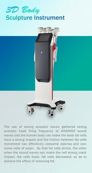 Многофункциональная 3D-коррекция фигуры Физиотерапевтическая Лимфодренажная Вакуумная кавитационная машина RF 40k для Похудения