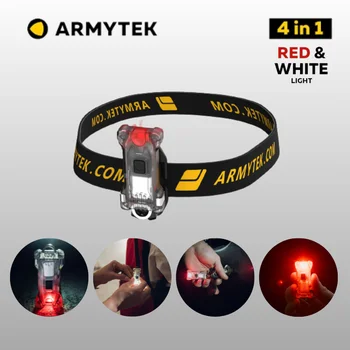 Многофункциональный брелок-фонарик Armytek Zippy ES WR (белый и красный), перезаряжаемый мини-фонарик
