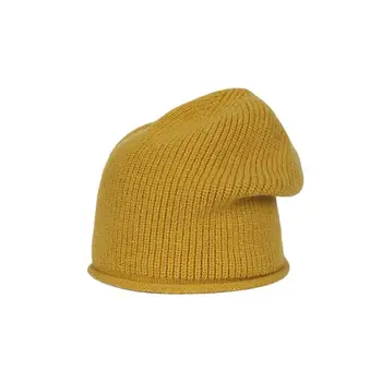 Модная Универсальная Эластичная крупная шерстяная вязаная шапка-Бини для мужчин и женщин, Однотонная холодная шапка Большой окружности головы