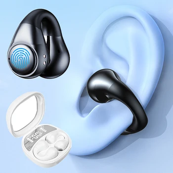 Модные Bluetooth-наушники 2023, Зажим для ушей с открытой костной проводимостью, Беспроводные наушники с микрофоном, Спортивные гарнитуры для Android и iPhone