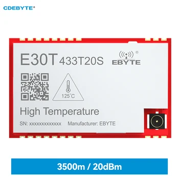 Модуль беспроводного последовательного порта 425 ~ 450,5 МГц CDEBYTE E30T-433T20S 150℃ Высокотемпературное сопротивление 20dBm IPEX FEC RSSI 3,5 КМ SMD