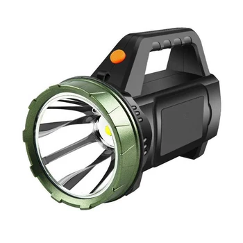 Мощный перезаряжаемый ручной светильник, водонепроницаемый противоударный корпус из АБС-пластика для ночной езды, прогулок