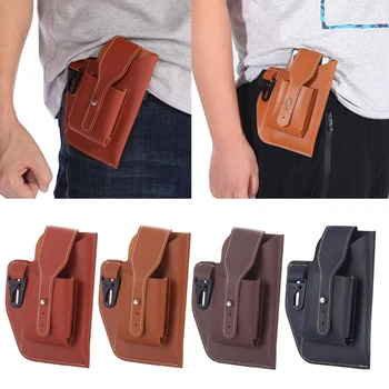 Мужская защитная оболочка для телефона из искусственной кожи, кошелек, сумка, держатель для ремня, сумка