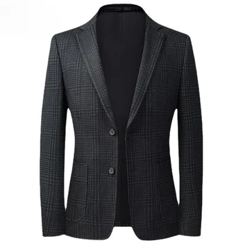 Мужские высококачественные блейзеры, мужской пиджак, негабаритная однотонная деловая повседневная зимняя куртка, Мужская одежда, Свадебный костюм, пальто 4XL