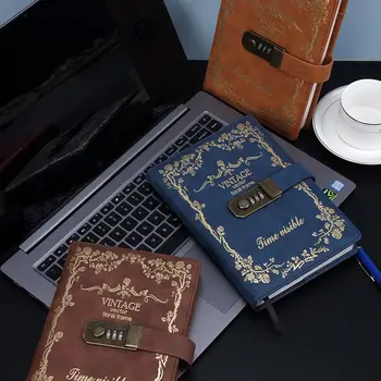 Мысли сокровенные тайны ежедневный дневник ноутбук с замком бизнес-блокнот паролем старинные тетради Кодовой книги