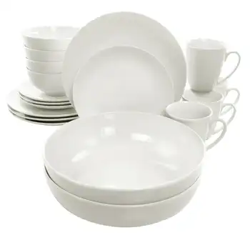 Набор фарфоровой посуды с 2 сервировочными чашами белого цвета, набор походных принадлежностей, Нож, Вилка, портативная посуда, ложки Cubiertos a
