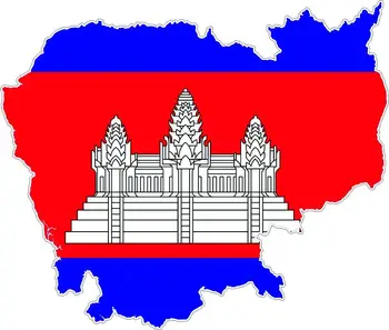 Наклейка автомобильная мото карта флаг виниловая наружная наклейка на стену macbook'а Камбоджа