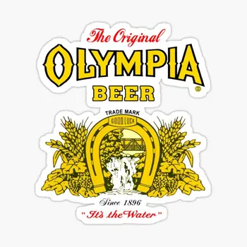 Наклейки Olympia Beer с принтом Ретро 5 шт., автомобильные наклейки для детского окна, дома, Аниме, багажа, ноутбука, гостиной, художественных Наклеек, Мультфильма