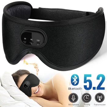 Наушники Bluetooth 5.2, 3D Беспроводная Музыкальная Маска для глаз, гарнитура с белым шумом Для Артефакта, дышащие Наушники для сна