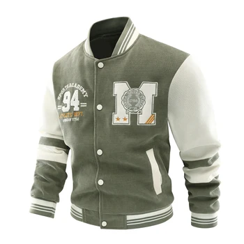 Новое пальто 2023 года, вельветовая одежда с хлопковой подкладкой, вязаная вельветовая модная бейсбольная форма, высококачественная бейсбольная куртка